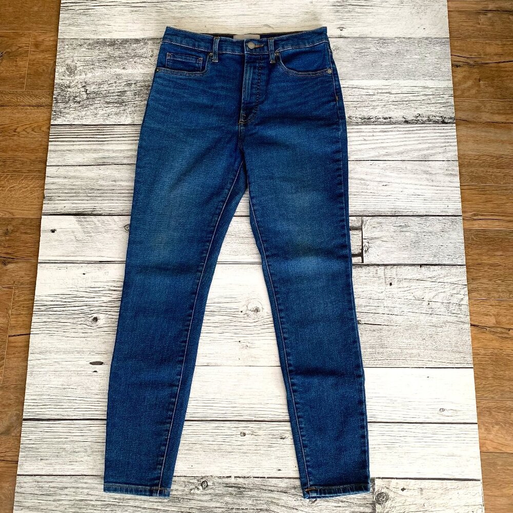 Everlane High Rise Dark Wash Denim Stretchy Skinny Jeans